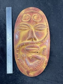 Pottery Mask Indian Artifact Arrowhead