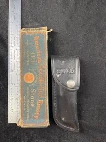 Knife & Sharpening Stone Indian Artifact Arrowhead