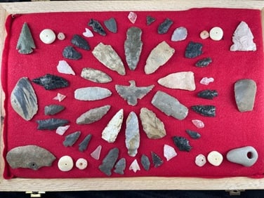 Group of Arrow Points frame NOT included Indian Artifact Arrowhead