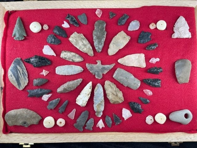 Group of Arrow Points frame NOT included  Indian Artifact Arrowhead (1 of 4)