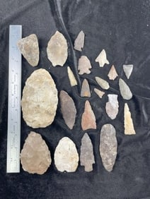 Group of Blades from Texas Indian Artifact Arrowhead