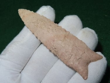3 & 1/2" Dalton Indian Artifact Arrowhead