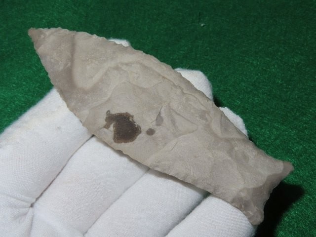 4 & 1/4" Unfluted Cumberland Indian Artifact Arrowhead (1 of 6)