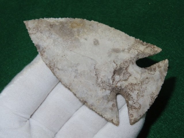 4" Rare Style early Hopewell Point Indian Artifact Arrowhead (1 of 6)