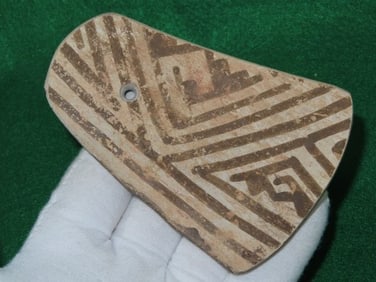 4 & 3/8" Painted Anazazi Pendant Indian Artifact Arrowhead