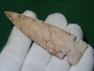 3 & 1/2" Side Notch Indian Artifact Arrowhead