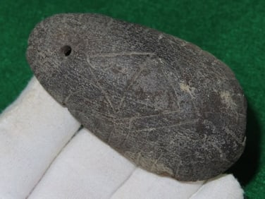 3 & 3/16" Stone Pendant Indian Artifact Arrowhead