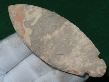 3 & 7/8" Ovoid Knife Indian Artifact Arrowhead