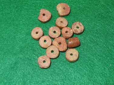 Group of Baxite Beads Indian Artifact Arrowhead