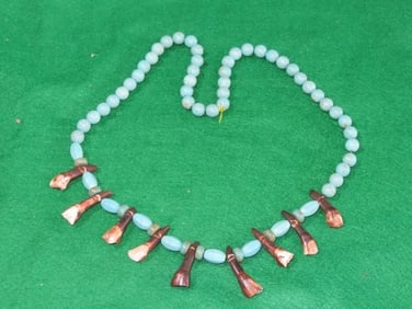 12" Native American Turquoise Necklace Indian Artifact Arrowhead
