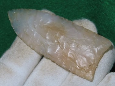 3" Translucent Plainview Point Indian Artifact Arrowhead