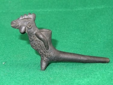 5" Pottery Bird Pipe Indian Artifact Arrowhead