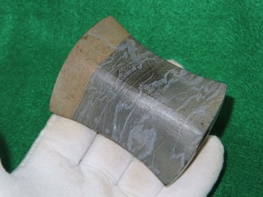 3 & 1/8" Banded Stone Bannerstone Indian Artifact Arrowhead