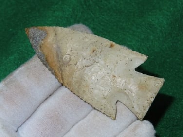 3 & 5/16" Barbed Hardin ex - Kovack Collection Indian Artifact Arrowhead