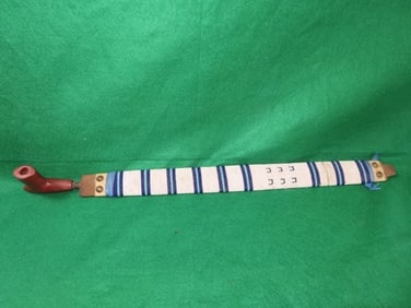 25 & 3/14' Beaded Pipe Stem & Catlinite Pipe Indian Artifact Arrowhead