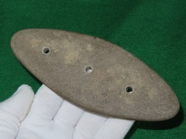 6 & 5/8" Stone Gorget Indian Artifact Arrowhead