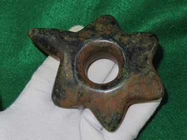 4 & 3/4" Pre-Columbian Mace Indian Artifact Arrowhead