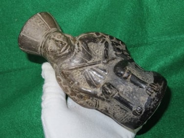 6 & 1/2" Pre-Columbian Water Bottle Indian Artifact Arrowhead