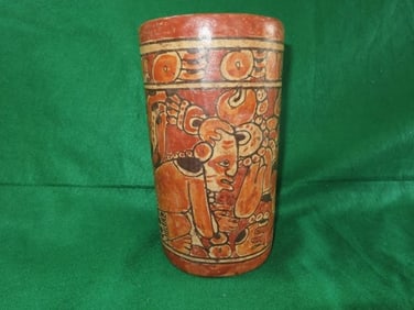 10" Outstanding Large Pre-Columbian Mayan Cylinder Indian Artifact Arrowhead