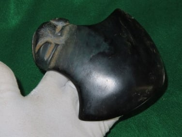 6 & 1/4" Jade Effigy Axe/Spud Indian Artifact Arrowhead