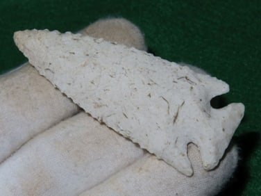 3" Corner Notch Indian Artifact Arrowhead