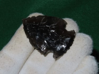1 & 7/8" Obsidian Point Indian Artifact Arrowhead