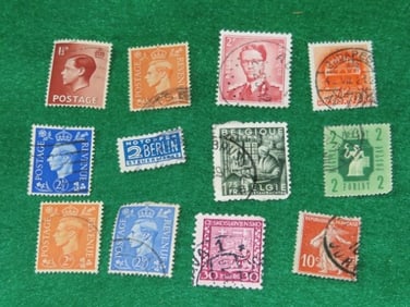 lot of German Stamps Indian Artifact Arrowhead