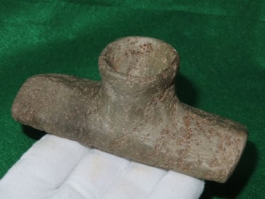 5 & 1/8" Steatite T. Pipe Indian Artifact Arrowhead