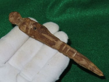 5 & 5/8" Wooden Awl Indian Artifact Arrowhead