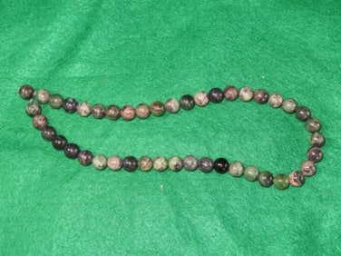 12" Strand of Jade Beads Indian Artifact Arrowhead