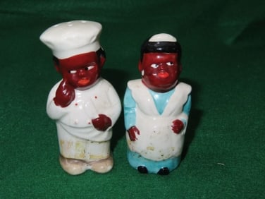 3" Antique Salt & Pepper Shakers