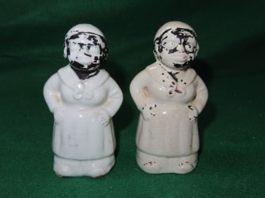 5" Antique Salt & pepper shakers