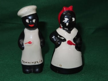 4 & 1/2" Antique Salt & Pepper Shakers