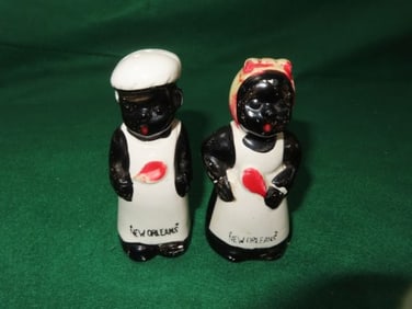 4" Antique Salt & Pepper Shakers