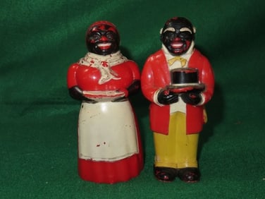 5 & 1/2" Antique salt & pepper shakers