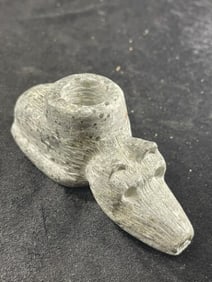 Stone Bear Effigy Pipe Indian Artifact Arrowhead