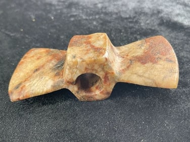 Quartz Bow-Tie Bannerstone Indian Artifact Arrowhead