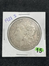 1921 S Morgan Silver Dollar Coin