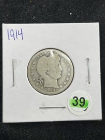 1914 Barber Quarter Coin