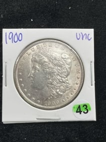 1900 UNC Morgan Silver Dollar Coin