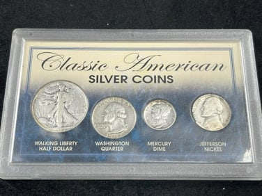 Classic American Silver Coins Set