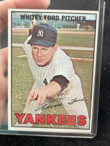 1967 Whitey Ford Baseball Card: KEY WORDS: INDIAN ARTIFACT ARTIFACTS ARROWHEAD ARROWHEADS NATIVE AMERICAN MISSISSIPPIAN QUAPAW CADDO POTTERY COINS MORGAN DOLLAR PEACE DOLLAR SILVER COINS Arkansas. Now taking in consignments for pre-