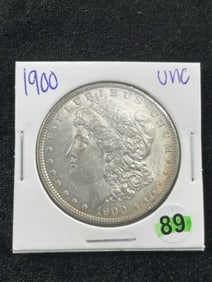 1900 UNC Morgan Silver Dollar Coin