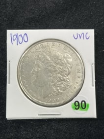 1900 UNC Morgan Silver Dollar Coin