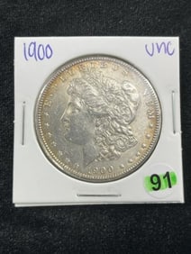 1900 UNC Morgan Silver Dollar Coin