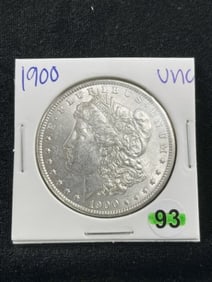 1900 UNC Morgan Silver Dollar Coin