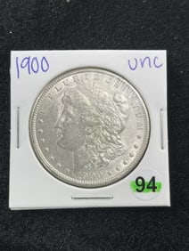 1900 UNC Morgan Silver Dollar Coin