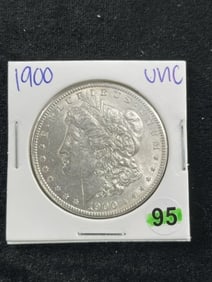 1900 UNC Morgan Silver Dollar Coin