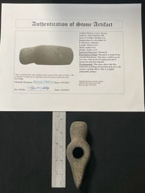 Danish Axe with Roy Motley COA from Denmark Indian Artifact Arrowhead