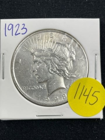 1923 Peace Silver Dollar Coin (1 of 2)
